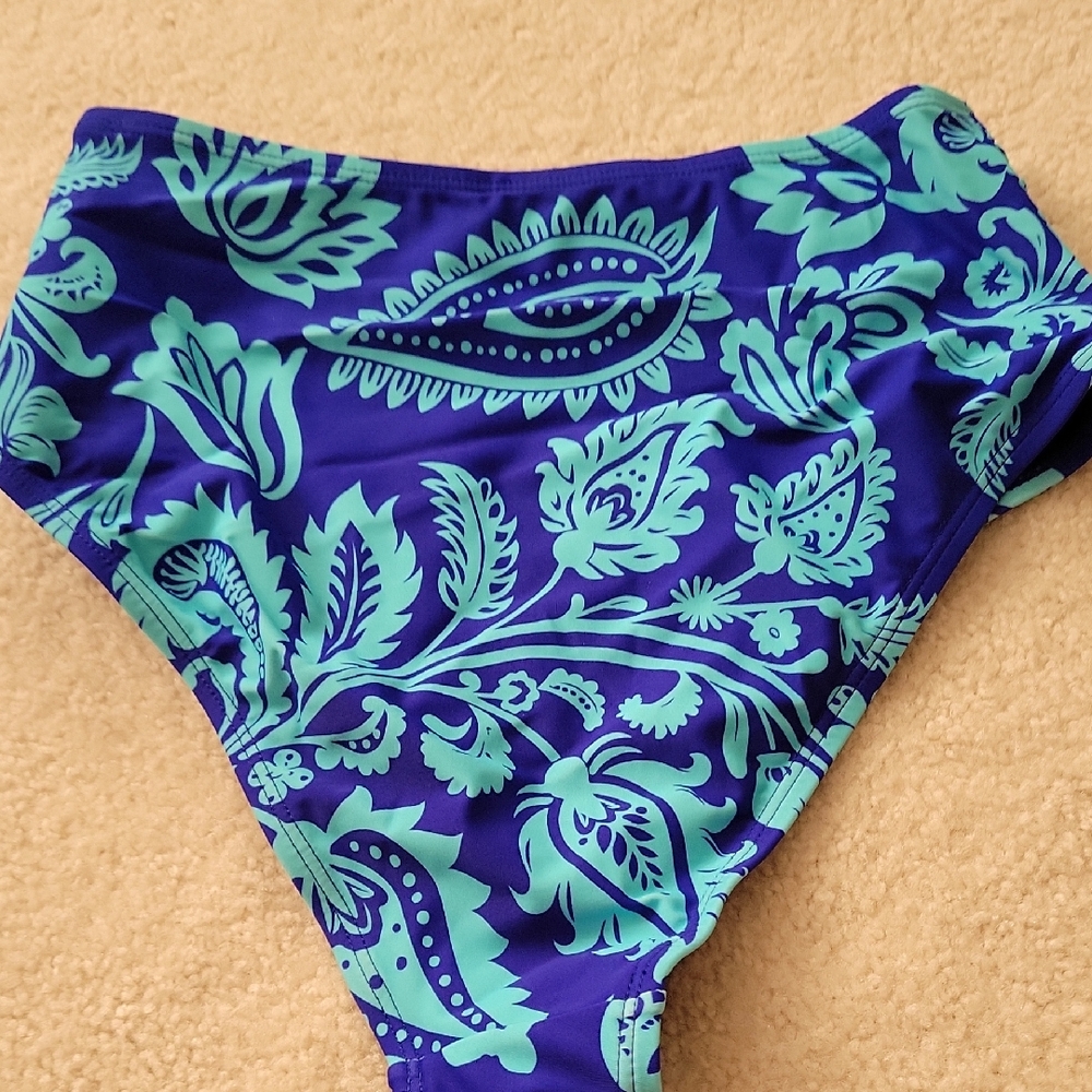 Source Unknown Blue and Green Bikini Bottom